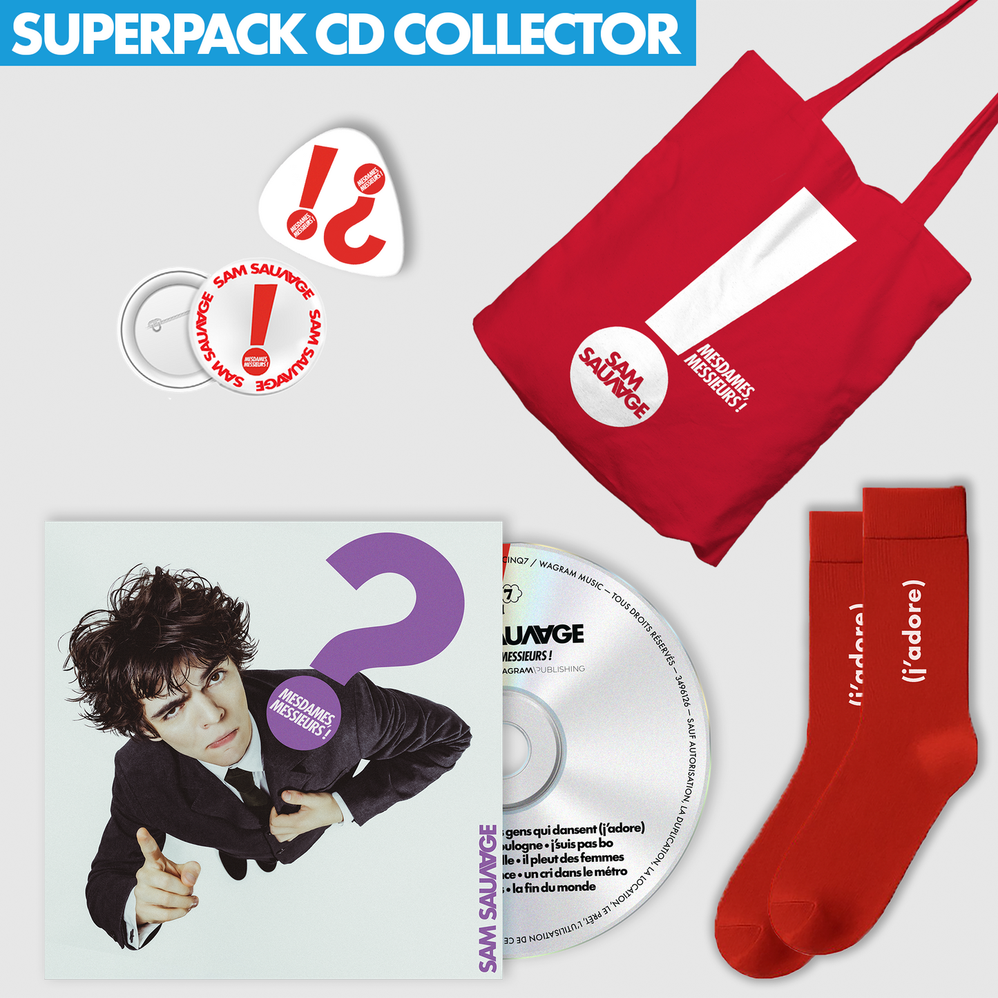 Superpack CD, Cassette, Socks, Tote Bag, Badge &amp; Guitar Pick (includes autographed poster)