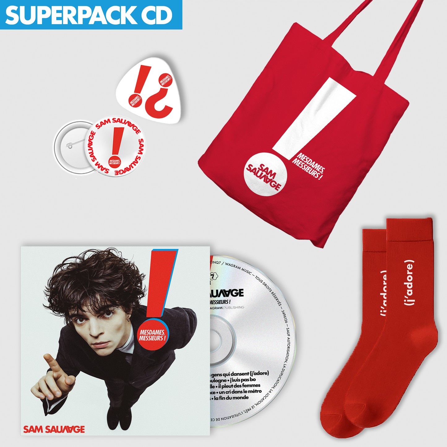 Superpack CD, Cassette, Socks, Tote Bag, Badge &amp; Guitar Pick (includes autographed poster)