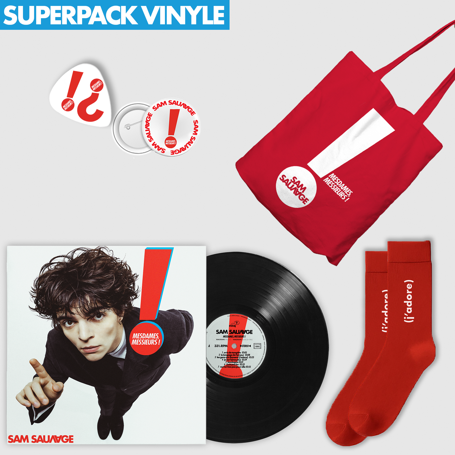 Superpack: Vinyl, Cassette, Socks, Tote Bag, Badge &amp; Guitar Pick (includes autographed poster)