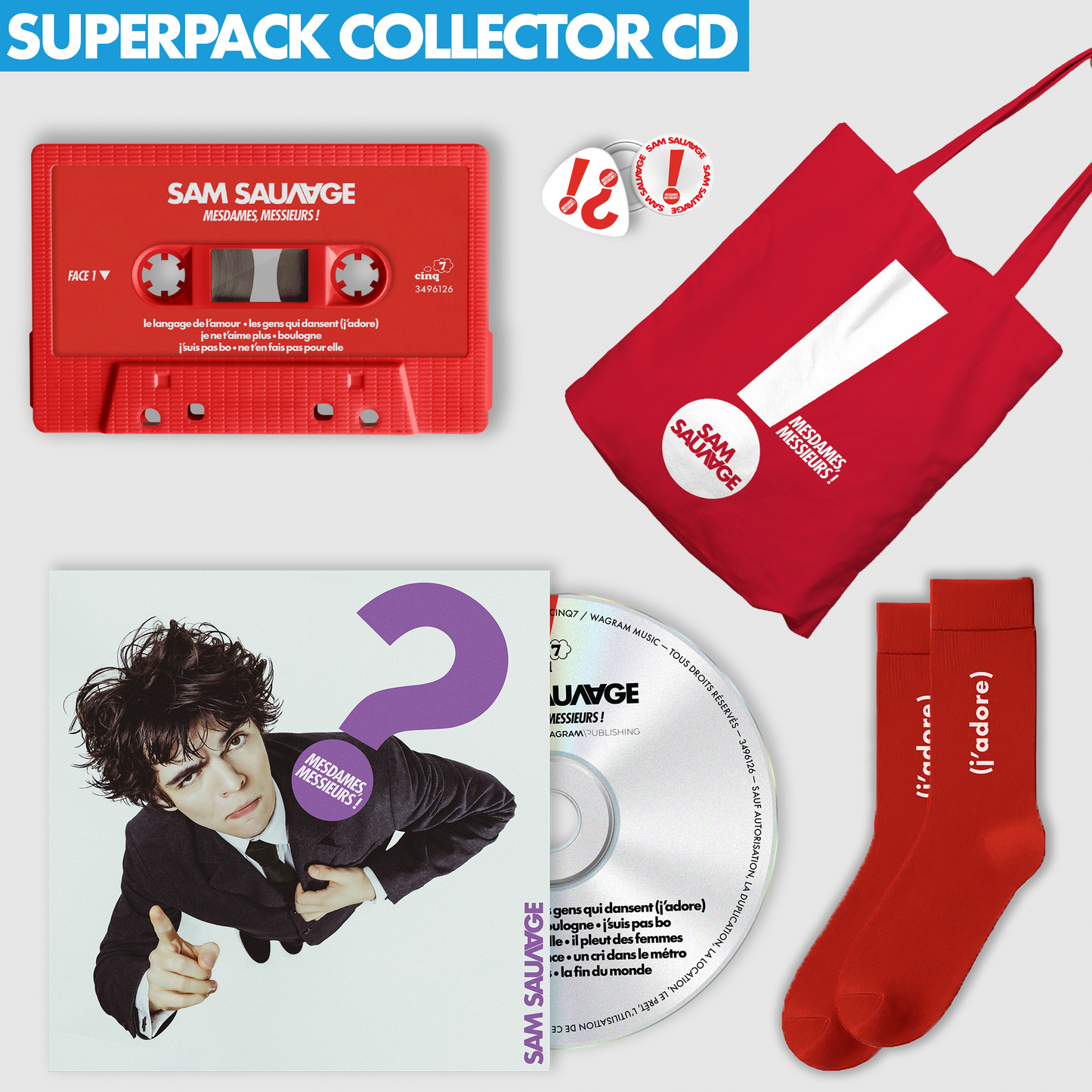 Superpack CD, Cassette, Socks, Tote Bag, Badge &amp; Guitar Pick (includes autographed poster)