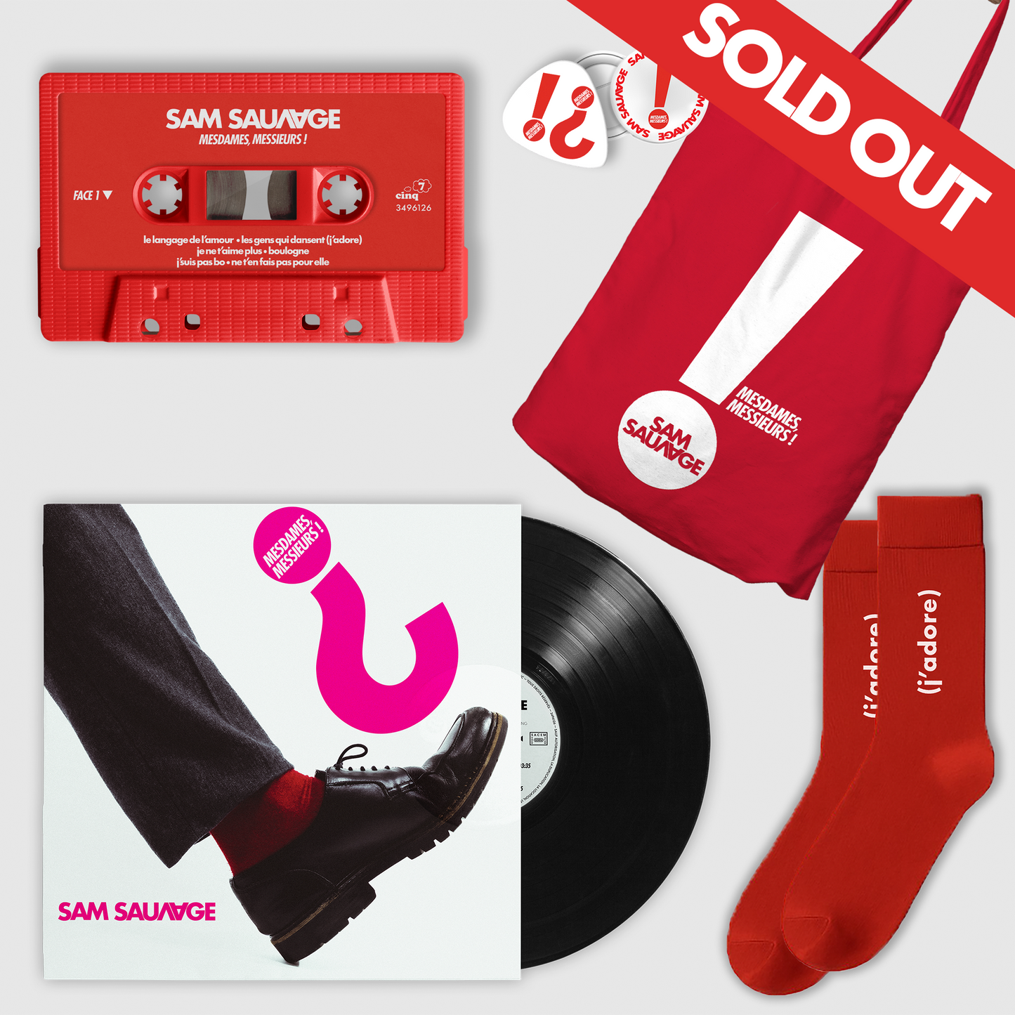 Pack Vinyle, K7, Tote Bag & Badge (inclus poster dédidacé)