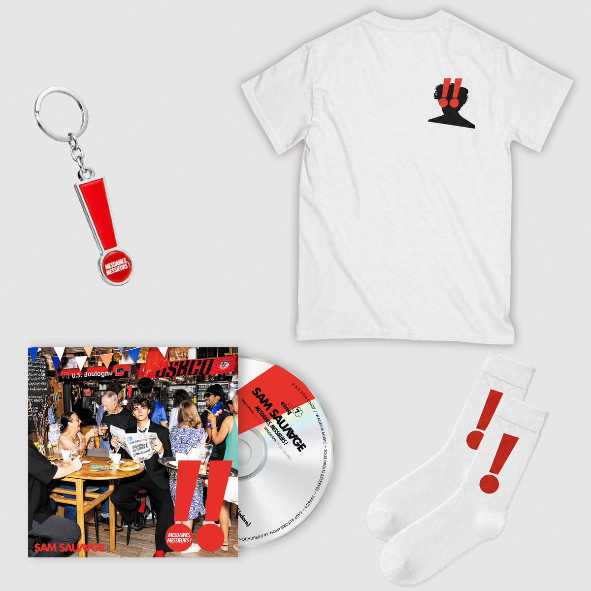 Pack Porte Clef, Chaussettes & T-shirt  | Nouvelle édition Mesdames, Messieurs !