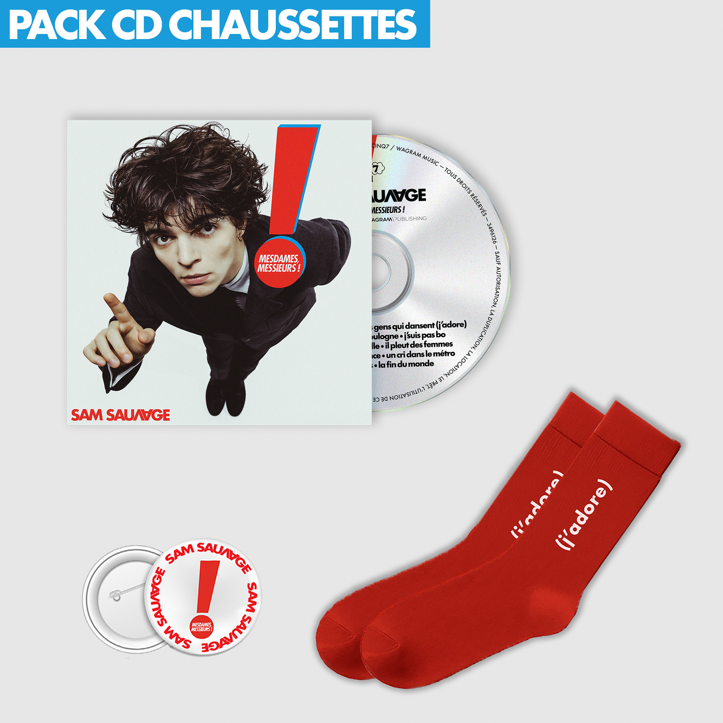 CD, Cassette, Socks &amp; Badge Pack (includes autographed poster)