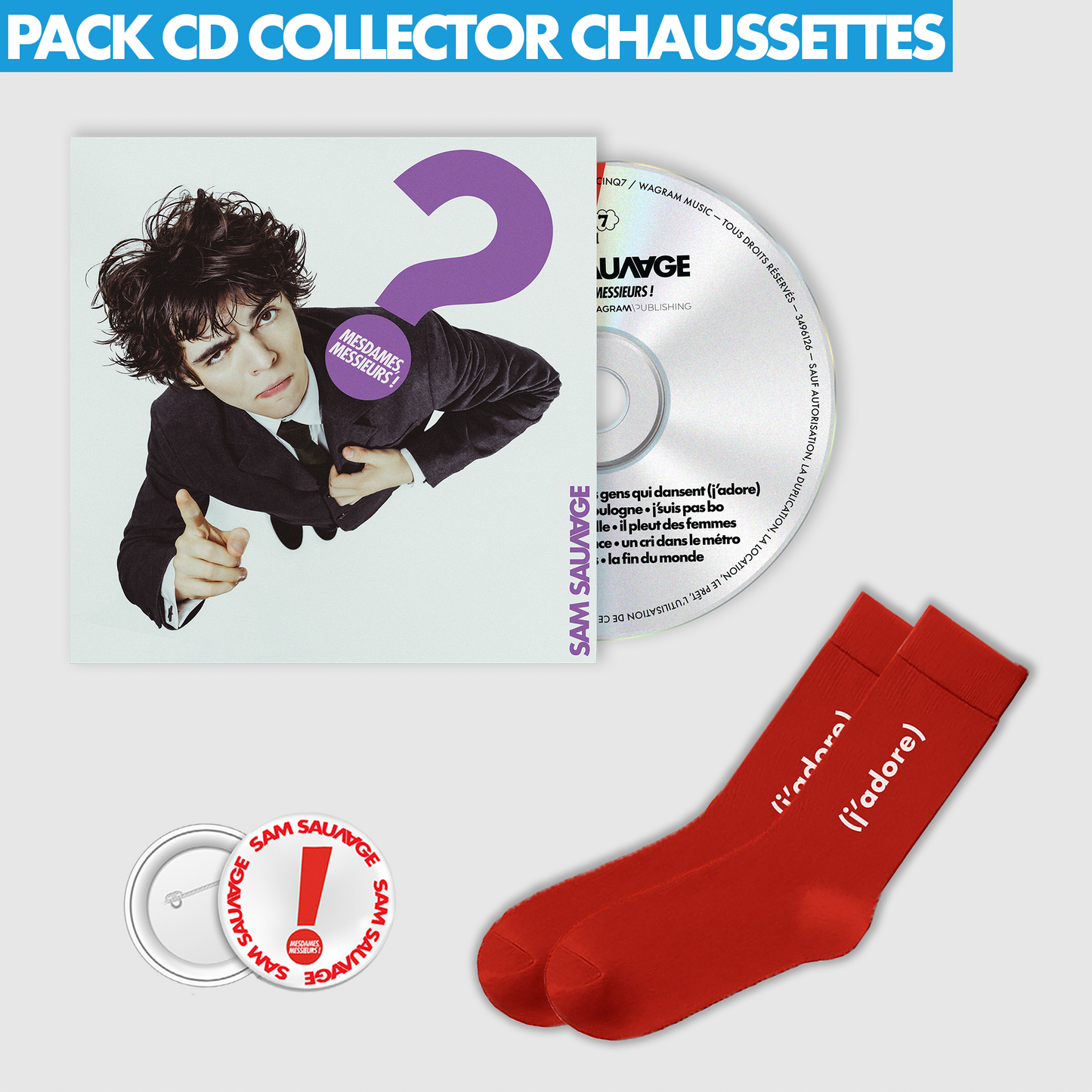 CD, Cassette, Socks &amp; Badge Pack (includes autographed poster)