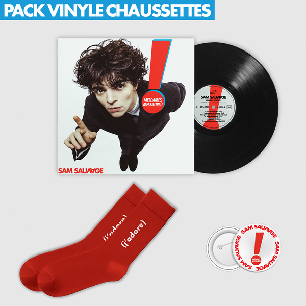 Pack Vinyle, Chaussettes & Badge (inclus poster dédicacé)