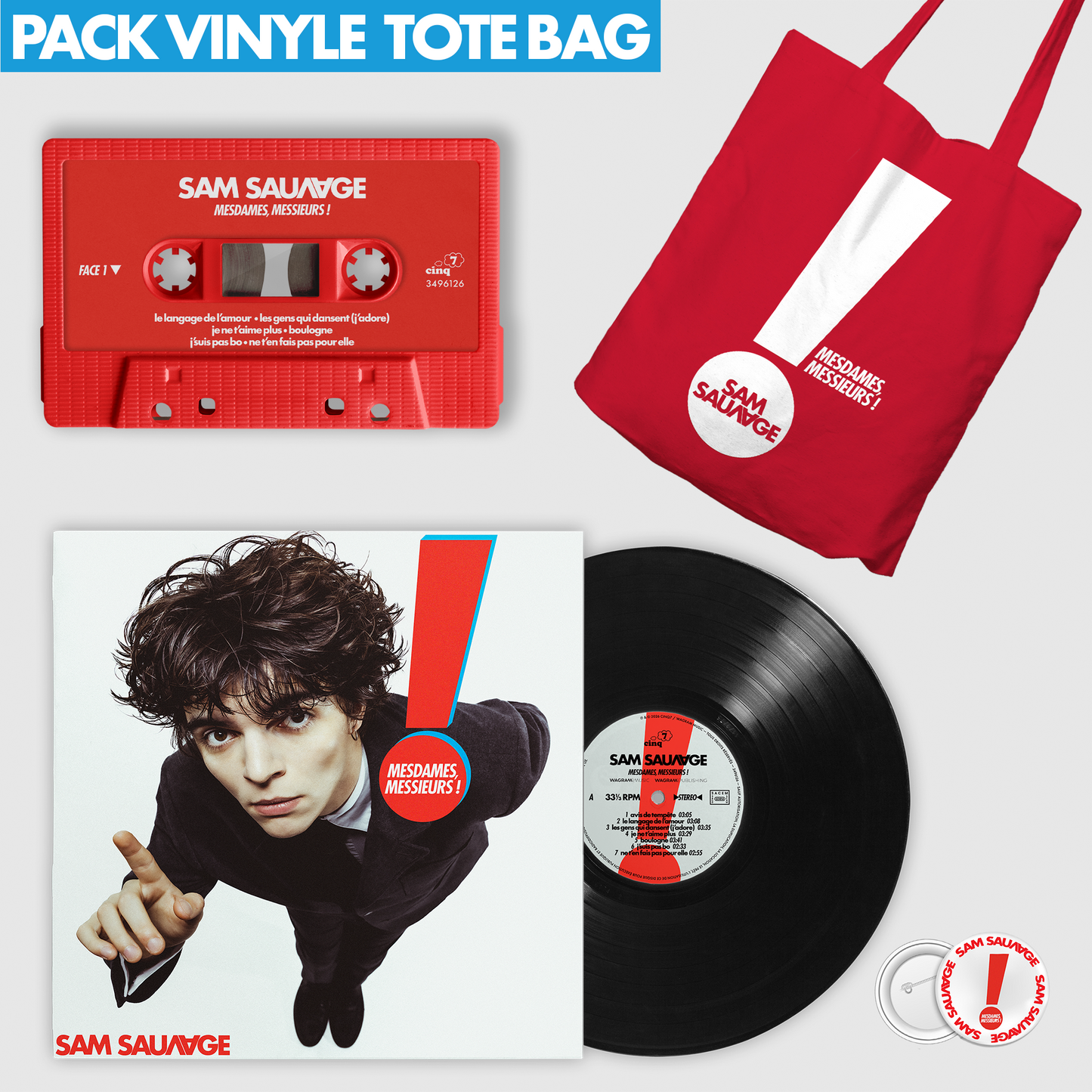 Vinyl, Cassette, Tote Bag &amp; Badge Pack (includes autographed poster)