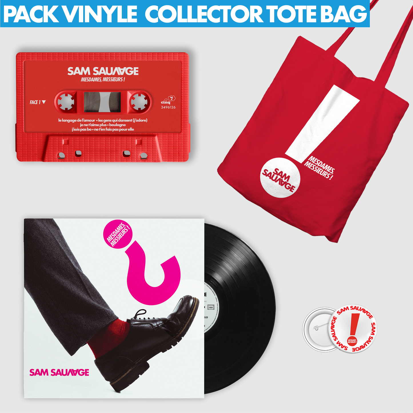 Vinyl, Cassette, Tote Bag &amp; Badge Pack (includes autographed poster)