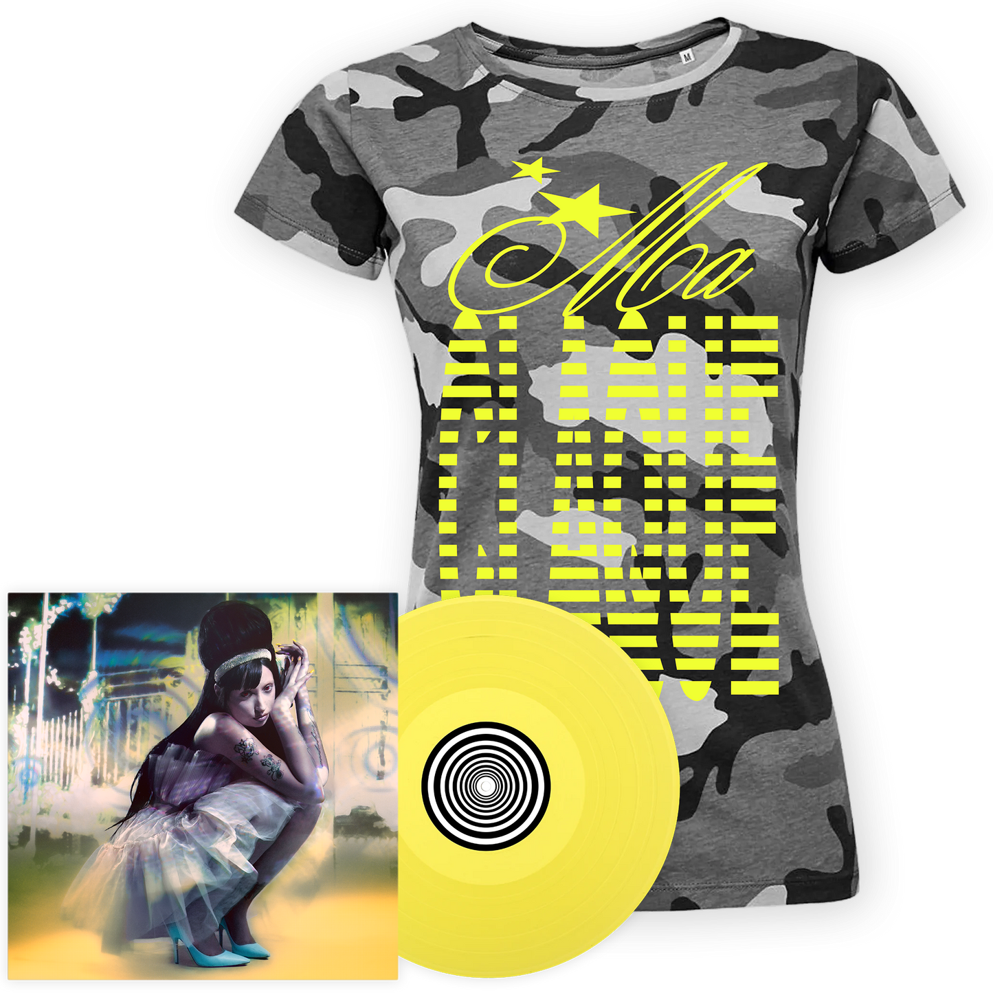 Pack Vinyle + Tshirt Camouflage "MA CLAQUE" | Kalika