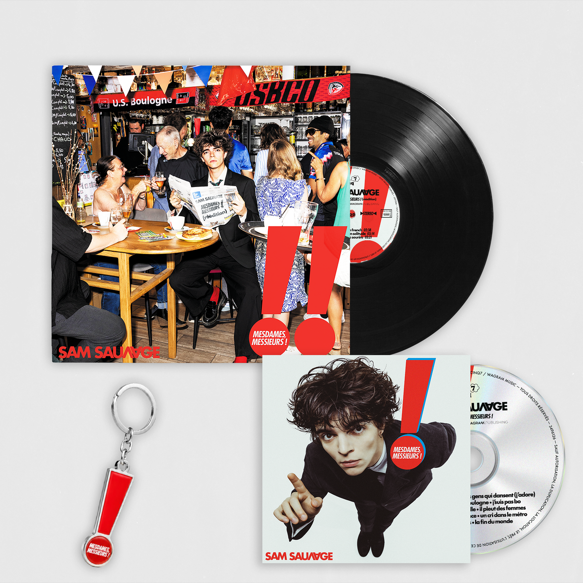 Pack Vinyle simple & porte-clef| Nouvelle édition Album Mesdames, Messieurs !